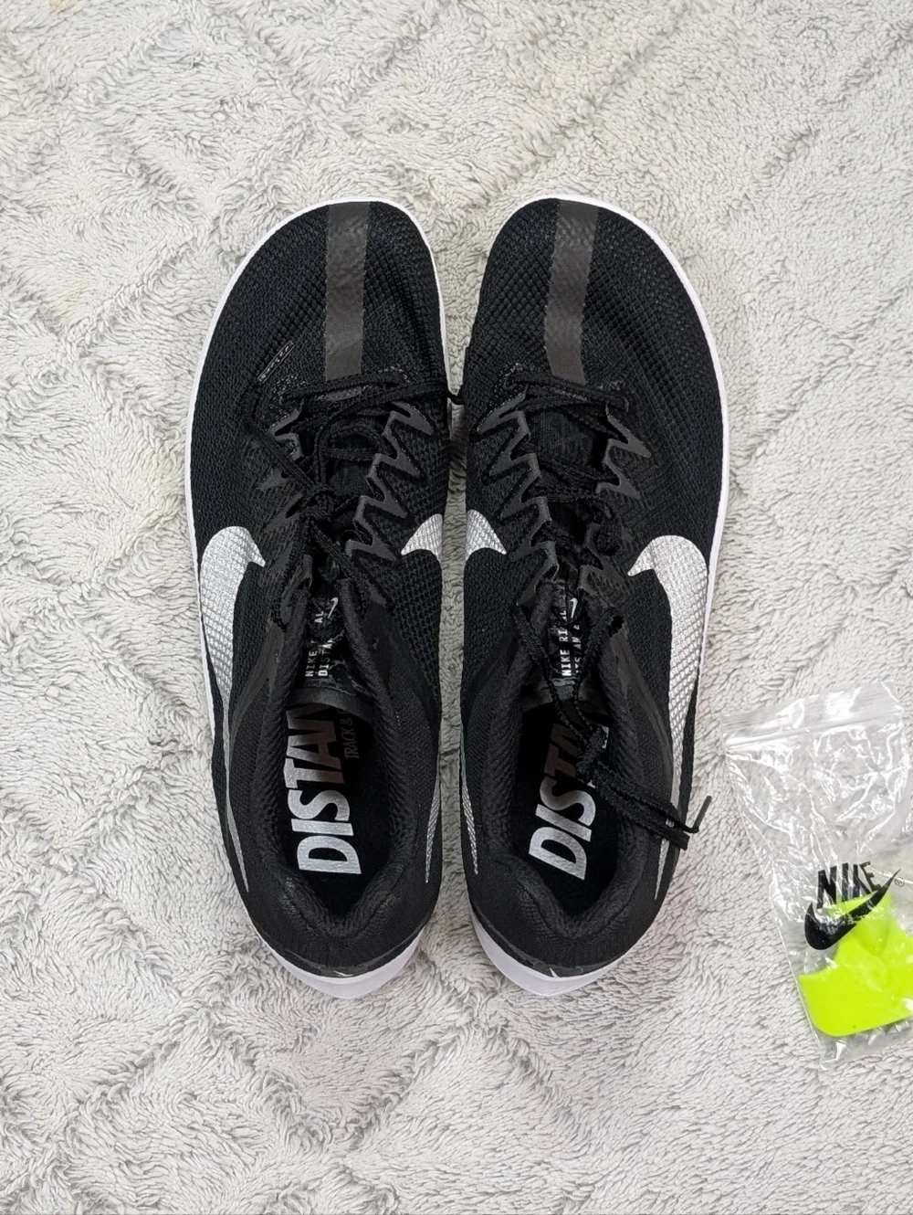 Nike Zoom Rival Black Silver Track Field Distance Spikes Mens Sz 14 DC8725-001